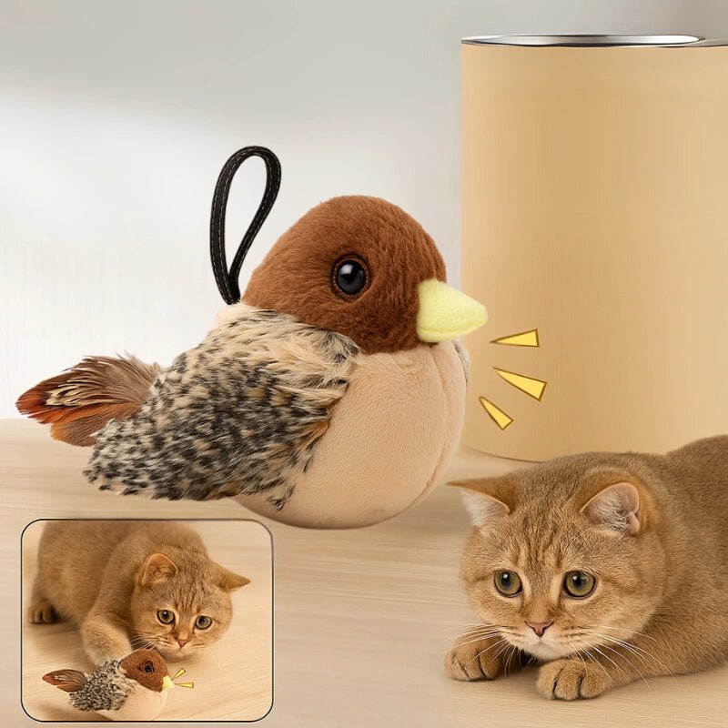 Flappy Bird Cat Toy – Motion - Activated Plush With Realistic Chirping - Flappy Bird Cat Toy – Motion - Activated Plush With Realistic Chirping - Petz Toyz