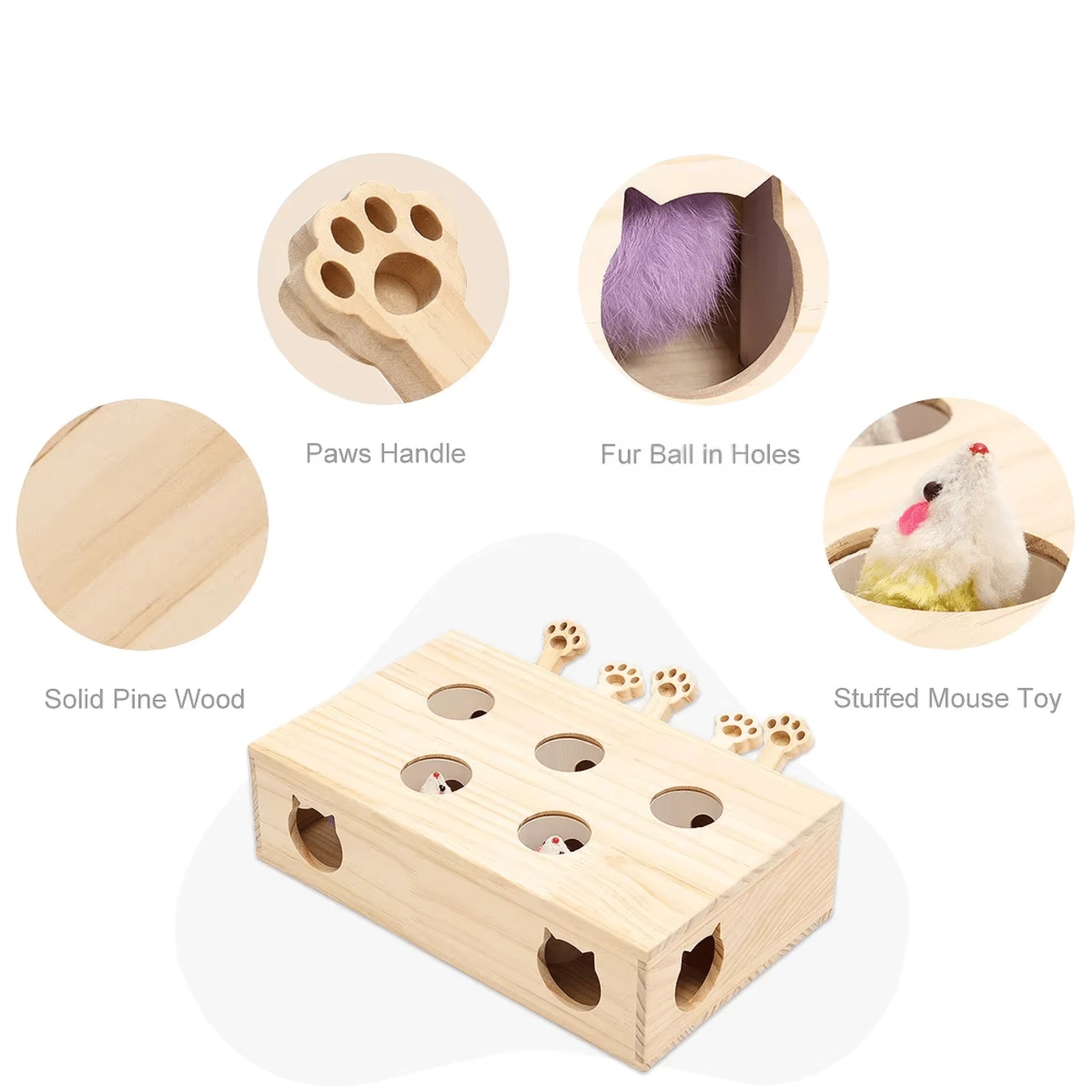 Maze Cat Deluxe – Interactive Wooden Toy for Endless Feline Fun - Maze Cat Deluxe – Interactive Wooden Toy for Endless Feline Fun - Petz Toyz